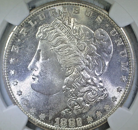 1882 S MORGAN SILVER DOLLAR NGC MS 66+ BEAUTIFUL COIN Cover