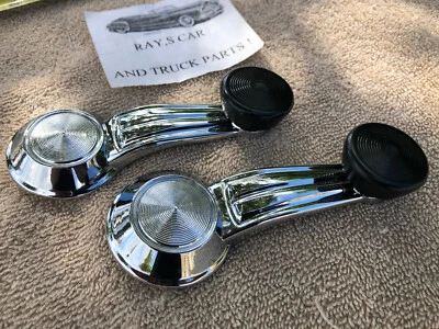 NEW REPLACEMENT PAIR 67 TO 72 GMC CHEVROLET TRUCK INTERIOR WINDOW CRANK HANDLES - Image 1 of 4
