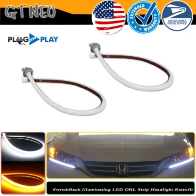 Luces de señal LED DRL SwitchBack faros reajuste apto para Honda Accord sedán 13-15 Foto 1 de 4