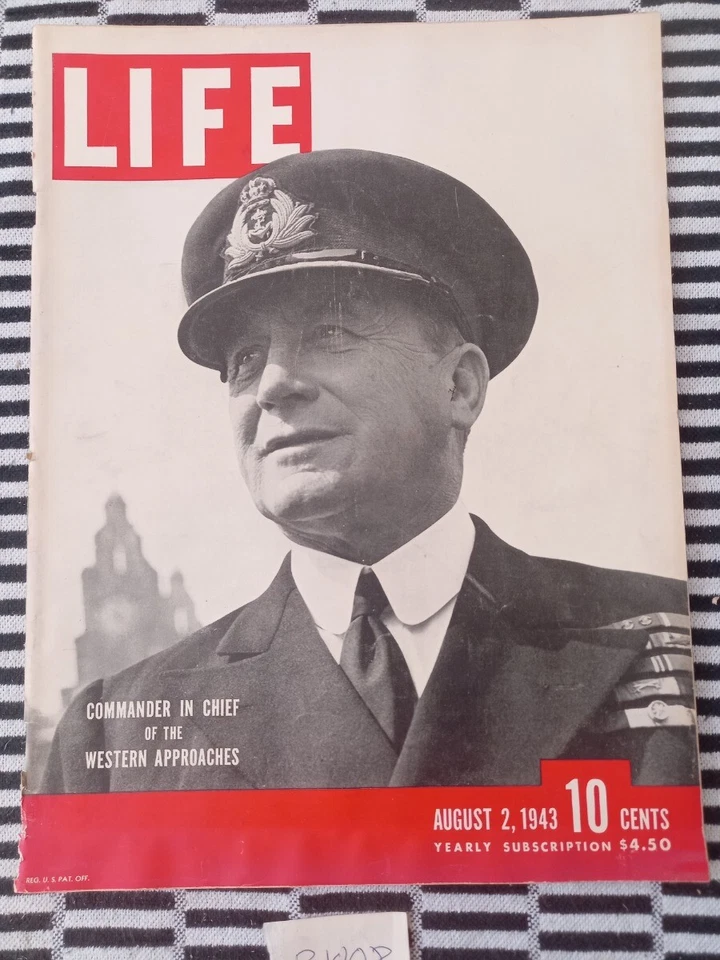 LIFE  MAGAZINE / AUGUST 2, 1943 / COMMANDER IN CHIEF OF THE WESTERN APPROACHES Foto 1 de 1