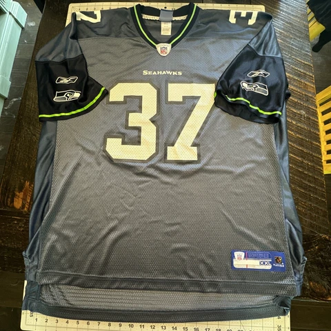 Shaun Alexander #37 Seattle Seahawks NFL Reebok Jersey Adult Sz 2XL  Blue Cover
