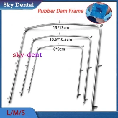 Soporte de marco de presa de goma dental de 1 pieza instrumentos quirúrgicos de acero inoxidable L/M/S Foto 1 de 4