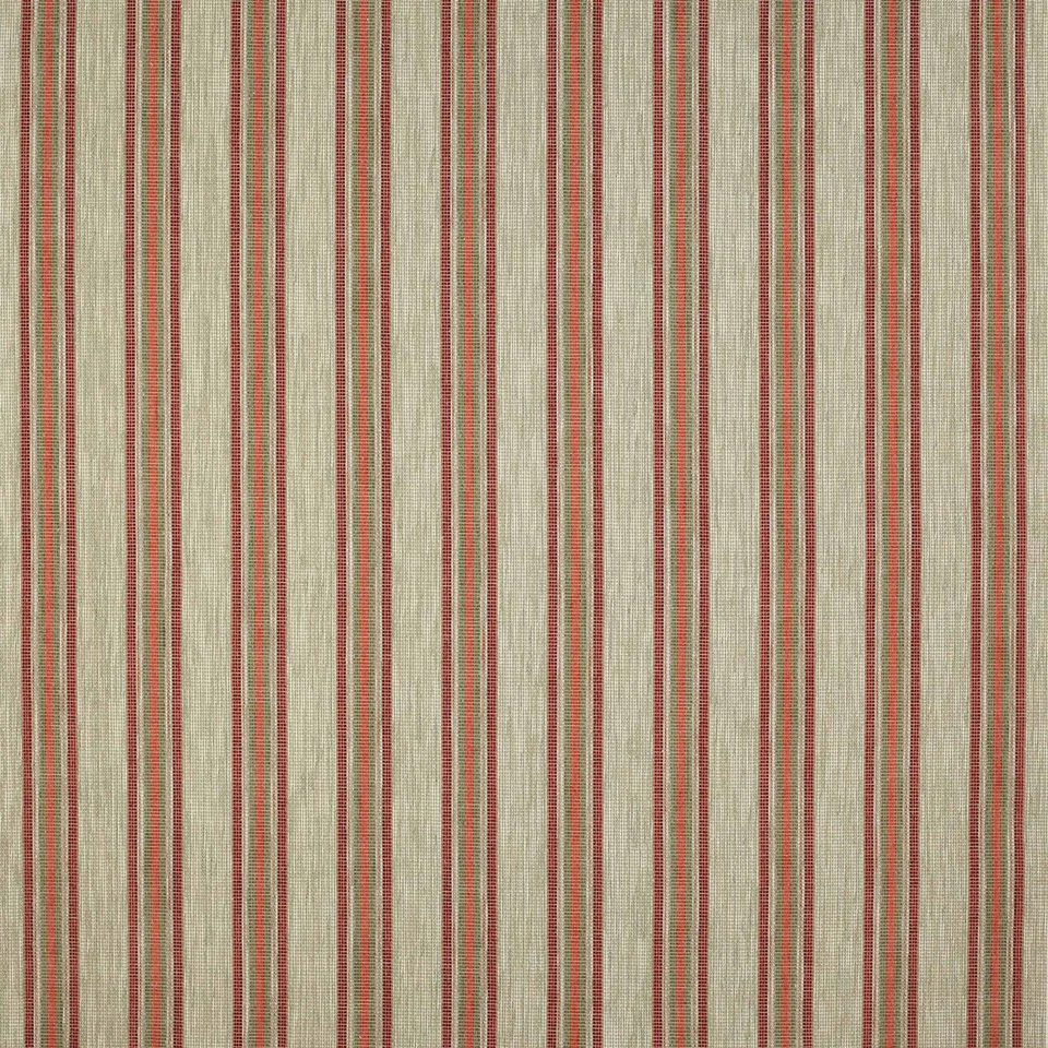 Tela con textura otomana Colefax & Fowler - rayas Kennet / rojo verde 2 yardas F4640-01 Foto 1 de 3