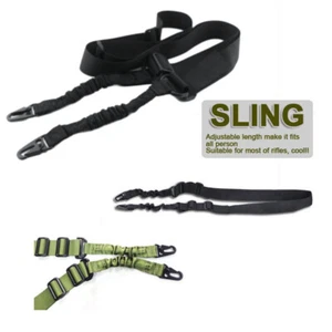 2 Point Tactical Gun Sling Shoulder Strap Hunting Shotgun Rifle Belts Outdoor CS - Picture 1 of 10