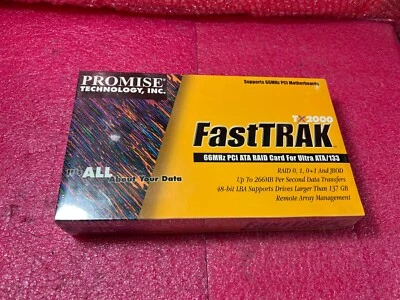 1 Pc Promise FastTrak TX2000 PCI IDE Raid Controller Card NEW - Image 1 of 4