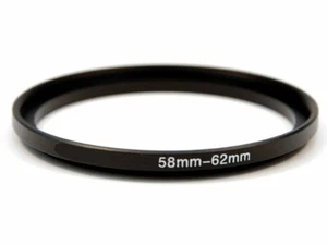 58-62mm Metal Step Up Ring Lens Adapter 58 male to 62mm female thread - UK STOCK - Picture 1 of 5