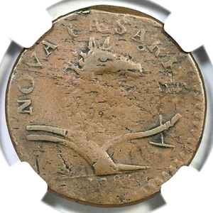 1786 M 12-I R-5 NGC F 12 No Coulter New Jersey Colonial Copper Coin - Picture 1 of 3