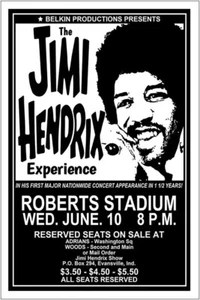Jimi Hendrix Concert Poster, Roberts Stadium - Picture 1 of 2