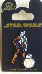 Star Wars Last Jedi Poe Dameron con spilla BB8 nuova su cartoncino spilla Disney - Foto 1 di 2
