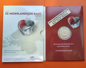 SILVER PROOF SET NIEDERLANDE 5 EUROS 2014 CENTRAL BANK The Netherlands zilver - Imagen 1 de 2