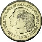 elf Australia 50 Cents 1981 Charles Diana Wedding