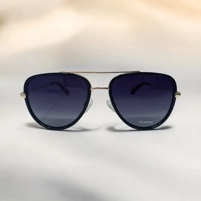 Quay Australia Sunglasses ALL IN MINI Black Smoke Polarized Retro Aviators Slay - Image 1 of 4