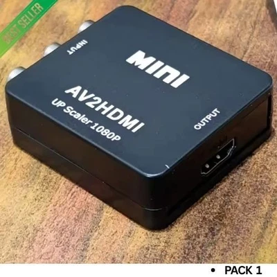 Adaptador convertidor RCA a HDMI AV 1080P para TV audio video compuesto CVBS AV2HDMI Foto 1 de 4