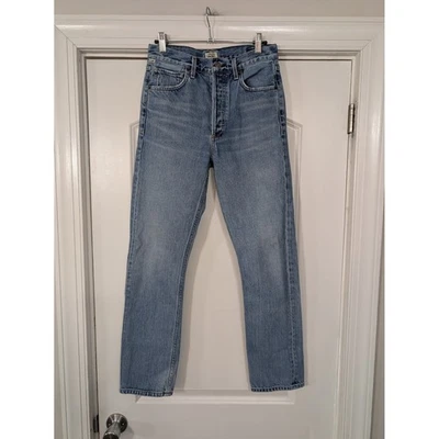 Pantalones de mezclilla Citizens of Humanity Charlotte tiro alto pierna recta lavado claro talla 26 Foto 1 de 4