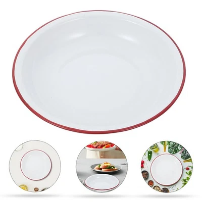  Emalieschüsseln Essgeschirr Emaille Dessert-Servierschüssel Emaille-Geschirr - Bild 1 von 4