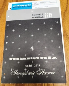 Marantz 2215 Receptor Manual de Servicio + Boletín - Original - Imagen 1 de 2