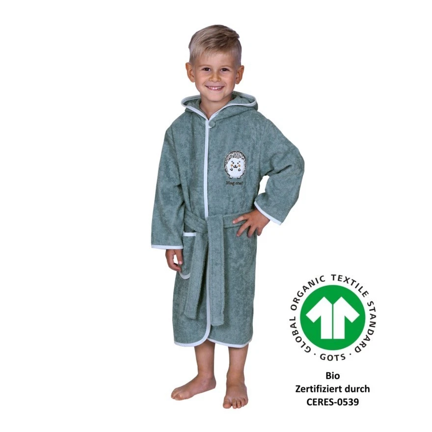 Accappatoio Wörner South Spugna Riccio blu per bambini con cappuccio biologico taglia 74-116 - Immagine 1 di 1