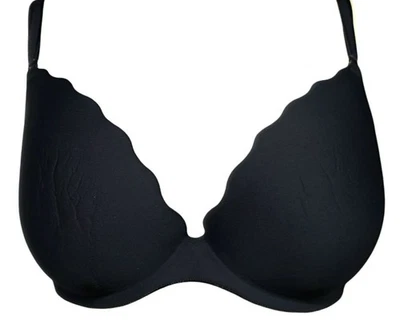 Sujetador push up Wacoal B.tempt'd 36DD negro convertible con aros festoneado leopardo Foto 1 de 4