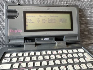 Vintage Atari Portfolio HPC-004 Pocket Computer Japan 1980s Working MS-DOS - Bild 1 von 24