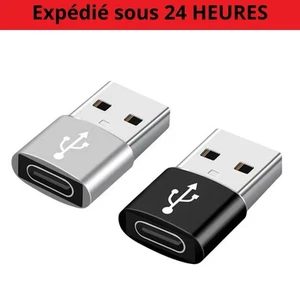 USB Type C Male Mini Adaptateur vers USB A Femelle OTG Universel pour Telephone - Afbeelding 1 van 4
