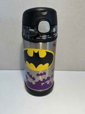 THERMOS FUNTAINER Batman Niños Aislado SS Botella de Agua con Paja-12 Onzas Foto 1 de 4