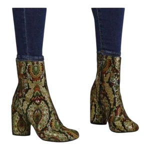 Botines Topshop "Harry" Brocado Tapiz - Para Mujer US 6.5 - Imagen 1 de 13