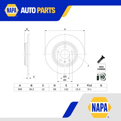 2x Par de discos de freno sólidos para AUDI S6 4G, C7, C8 trasero 4.0 3.0D 2012 en 300 mm Foto 1 de 4