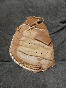 Mizuno GXC90B4 Catcher’s Mitt 33.5" Right-Hand Brown Leather Used - Picture 1 of 5