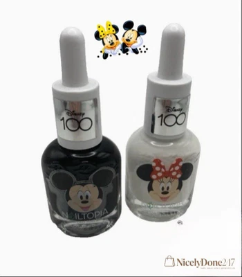 x2 Nailtopia Colección Disney Esmalte de Uñas Mickey & Minnie Sin Chip Foto 1 de 4