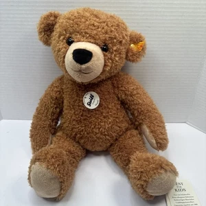 Steiff Teddy Bear Plush Happy Brown German Toy Stuffed Original Tag - 012662 - Picture 1 of 12