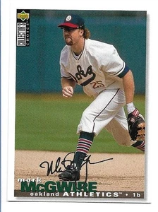 Mark McGwire 1995 Collector's Choice Silver Signature #130 - Oakland Athletics - Picture 1 of 2