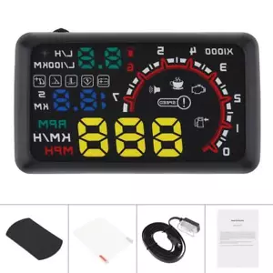 5.5 Inch Auto OBDII OBD2 Port Car HUD Head Up Display KM/h MPH Over Speed Alarm - Foto 1 di 12