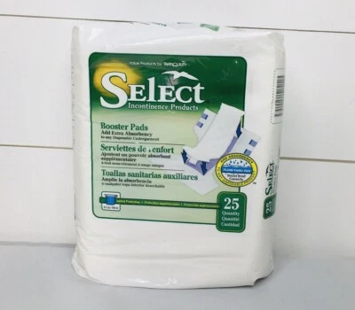 Paquete de 25 almohadillas de refuerzo extra absorbentes Select para adultos Foto 1 de 4