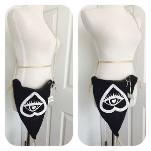 Bolso Bandolera Para Mujer Estilo Urbano Diseño Arpillera Hecho en Italia Nuevo Con Etiquetas - Imagen 1 de 6