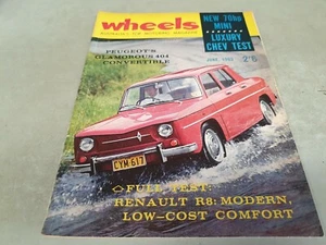 Jun 1963 WHEELS Mag RENAULT R8 Jaguar Mk 10 Chev XL FUTURA Daimler V8 Mini - Bild 1 von 12
