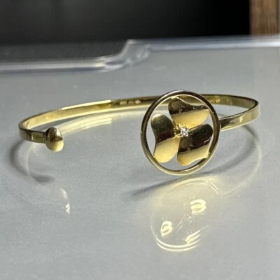 Genuine Roberto Coin 18k Yellow Gold Ruby Diamond Bangle Bracelet boxed RARE.x - Image 1 of 4