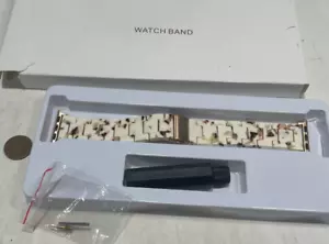 Light Apple Watch Band Fashion Resin iWatch Band Compatible W/ Stainless 42mm - Picture 1 of 2