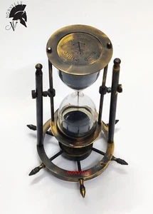 Brass Sand Timer Hourglass Antique Maritime Sandclock For Home Office Decoration - Picture 1 of 7
