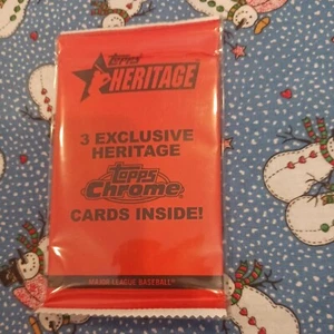 2019 Topps Heritage Baseball  3 Exclusive Heritage Topps Chrome Card Factory🔥Pk - Picture 1 of 9