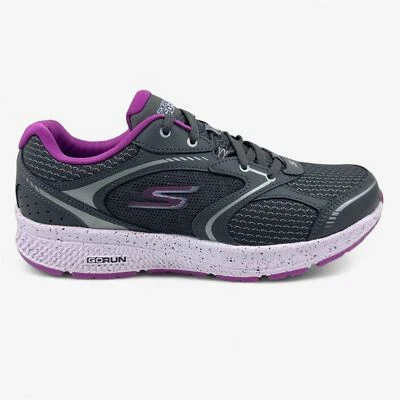 Skechers Go Run Consistent 2.0 Dynamic Energy Charcoal Purple Womens Sneaker - Image 1 of 4