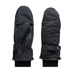 Calvin Klein Black Quilted Mitten Open/Close Gloves Women size S - Picture 1 of 1