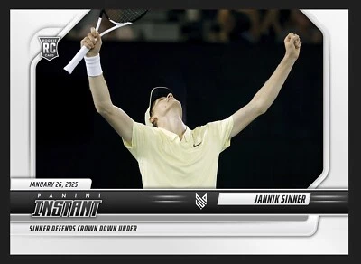 2025 PANINI INSTANT ⭐ JANNIK SINNER ⭐ AUSTRALIAN OPEN MELBOURNE ☄️ JS-5 - Immagine 1 di 2