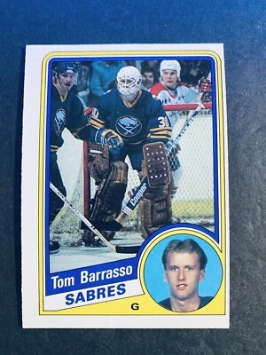 1984-85 O-Pee-Chee Tom Barrasso Buffalo Sabres Rookie Card #18 Hall of Famer (a) - Image 1 of 2