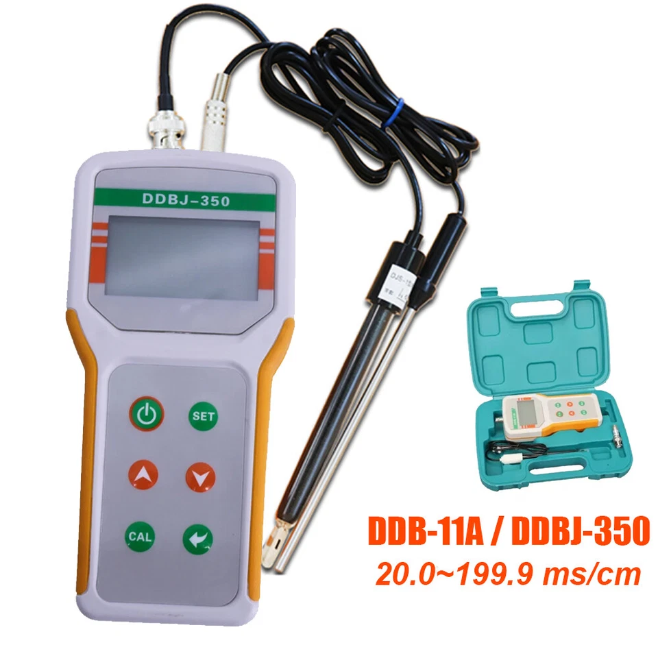 Portable Conductivity Meter Water Quality Monitor Auto Temperature Compensation - Image 1 of 4