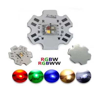 Chip de diodo led de alta potencia 10W RGBW RGBWW 5050 4 chips con placa PCB de 20 mm Foto 1 de 4
