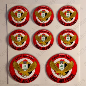 Iraq Stickers Roundel Cockade Rond 3D Resin Domed Air Force Sticker Adhesive - Picture 1 of 1
