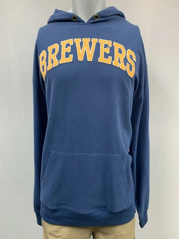 Milwaukee Brewers Men's Hoodie Sweatshirt Size 3XL, '47 Brand Blue Cover