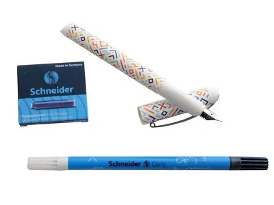 SCHNEIDER SCHREIBGERÄTE Schneider Füller Füllhalter Glam-Set mit fühlbaren einzigartigen Motiven Feder=M