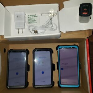 Lot of 3: Samsung Galaxy Note 9 Exynos, 2 LG V35 ThinQ. Unlocked and Protected.