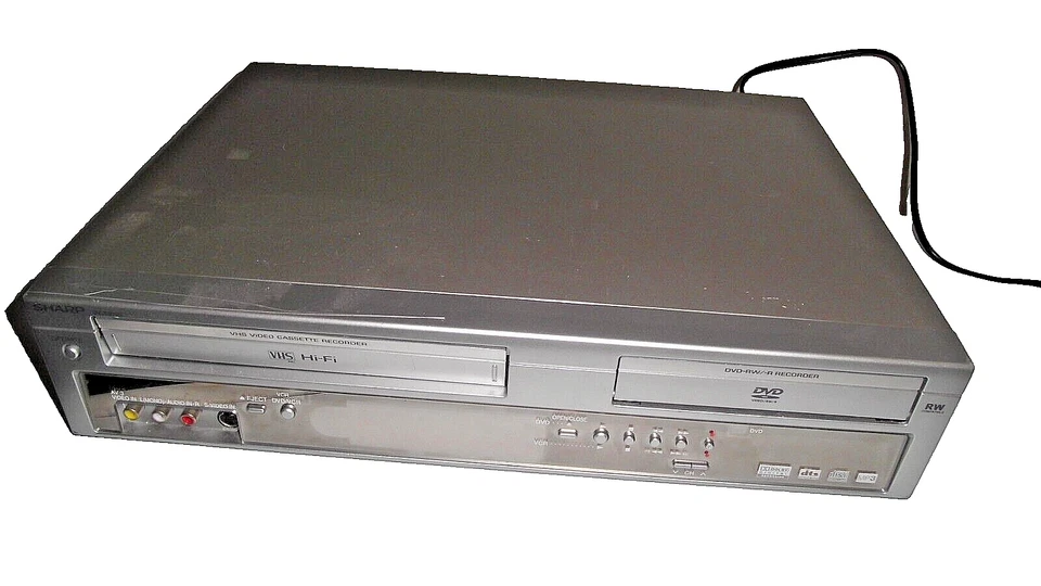 L  SHARP - DV-RW260 VHS DVD Recorder / Kombigerät / Fernbedienung / Silber - Bild 1 von 4